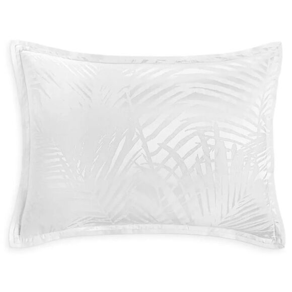 Hudson Park Collection Luxe Palmetto Euro Sham White NWT - Picture 1 of 3